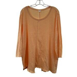 Sun Bay Women's 3/4 Sleeve Casual Top Light Orange Size XL